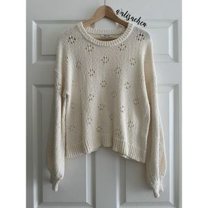 COPY - Madewell Floral Pointelle Pullover Sweater